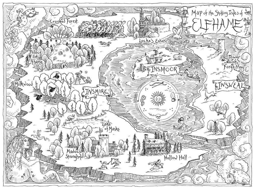 Shifting Isles of Elfhame map (Cruel Prince)